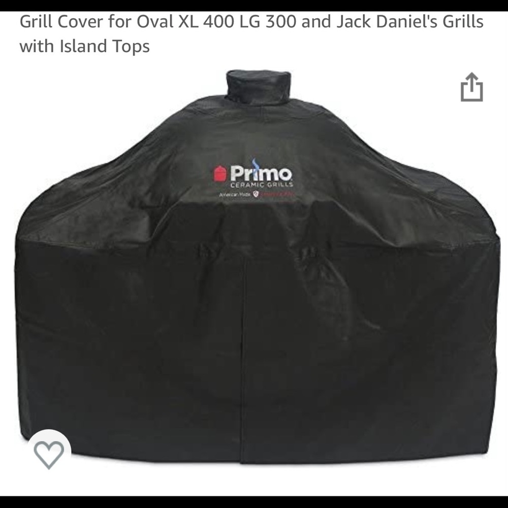 Grill Cover for Oval XL 400 LG 300 and Jack Daniel's Grills
with Island Tops